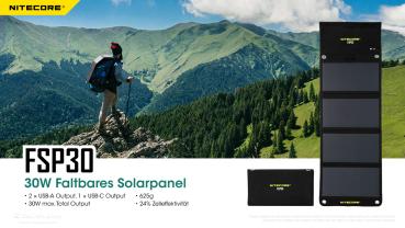 NITECORE FSP30 30W SOLARPANEL
